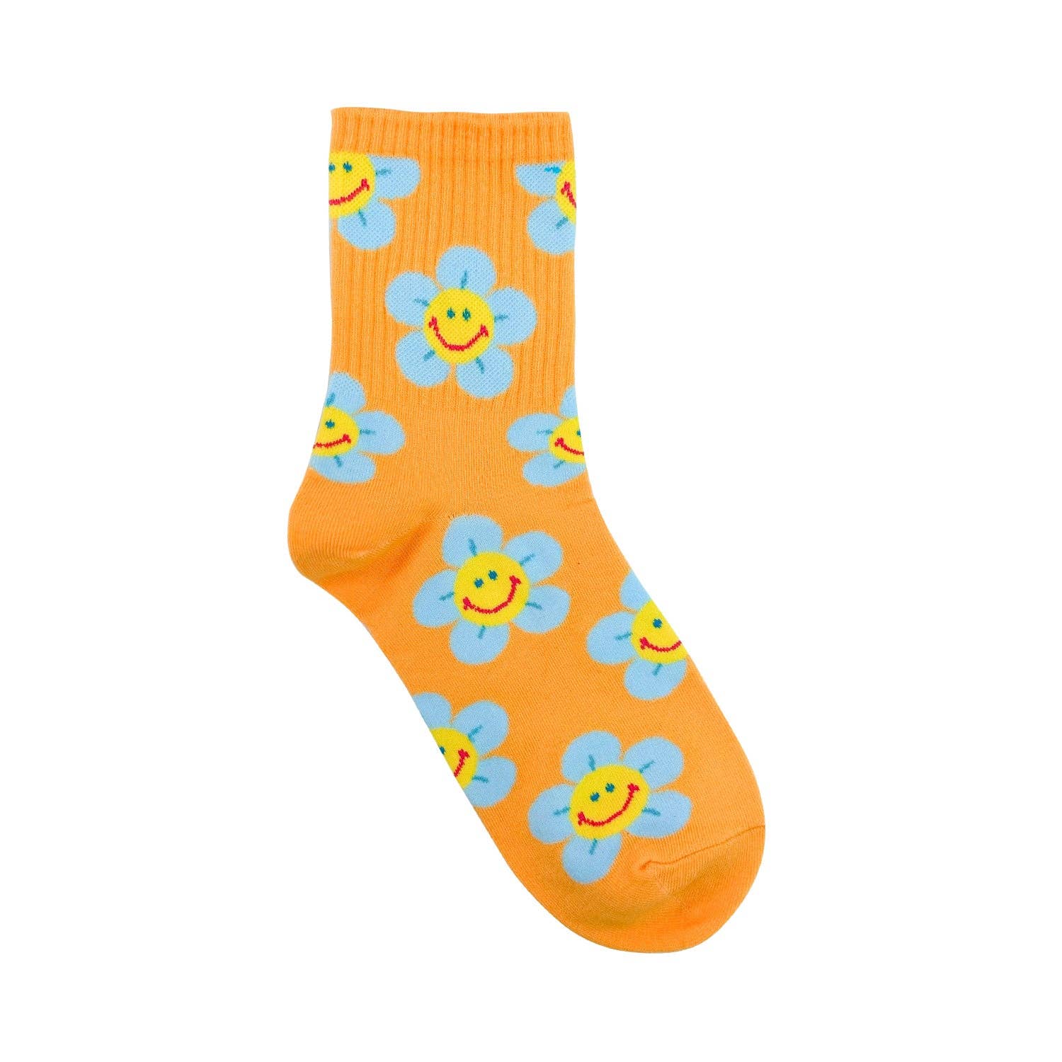 7DAYSSOCKS - Wholesale Socks - Women's - Women's Crew Smile Flower Socks3