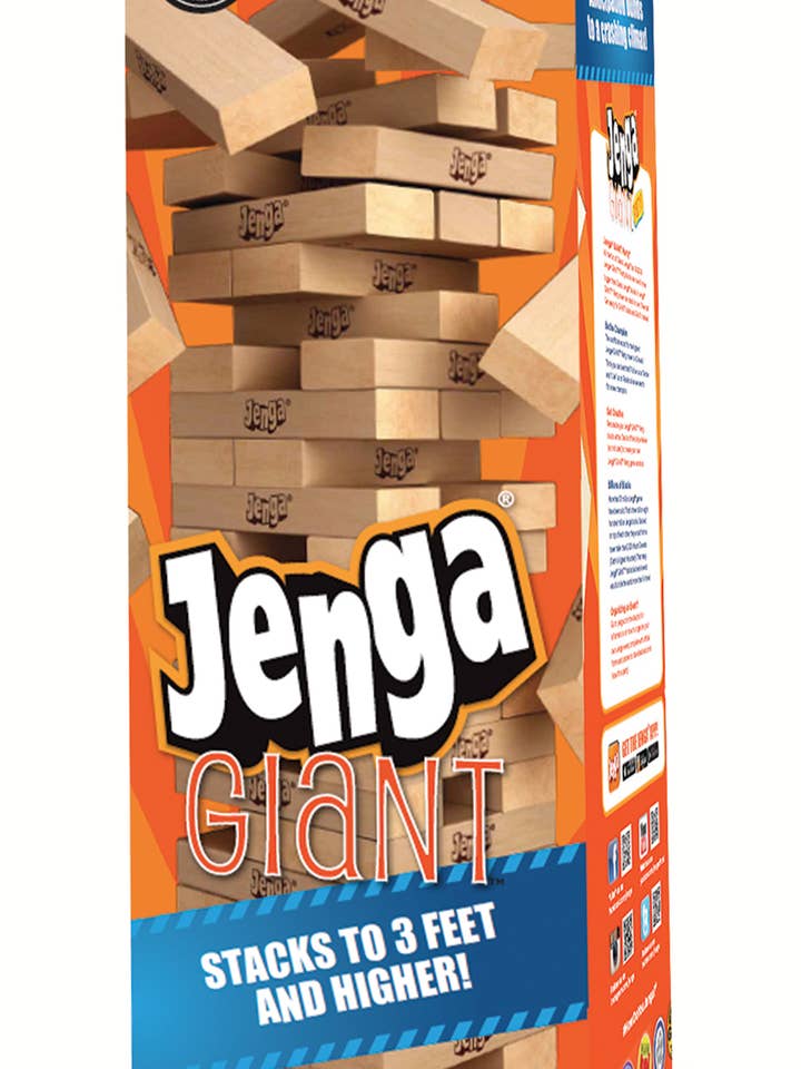 Jenga® GIANT™ Family Hardwood Game (stacks 3+ feet) for wholesale by Art's Ideas