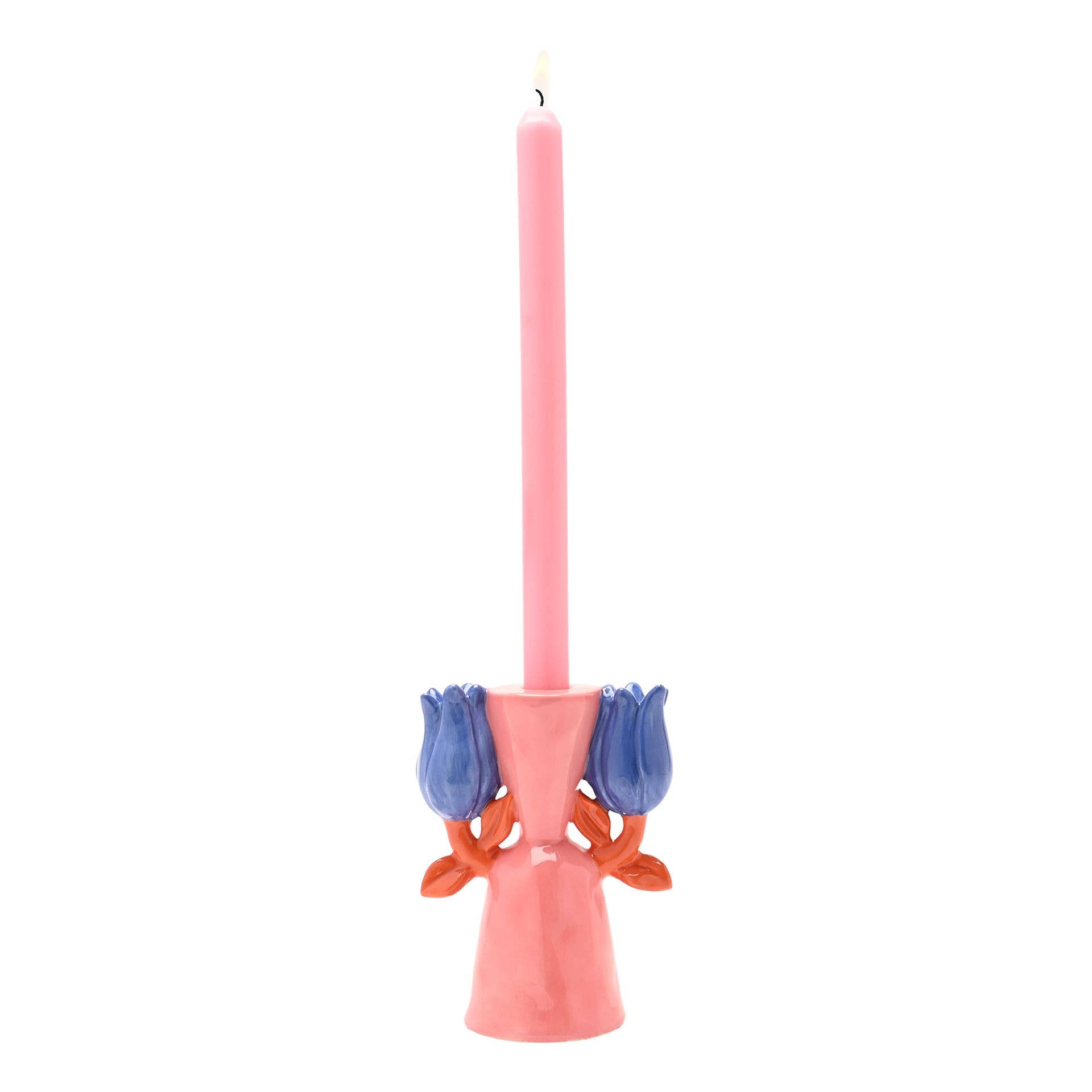 WIDDOP and Co. - Wholesale Candle Holder - Hestia Pink Flower Candle Holder2