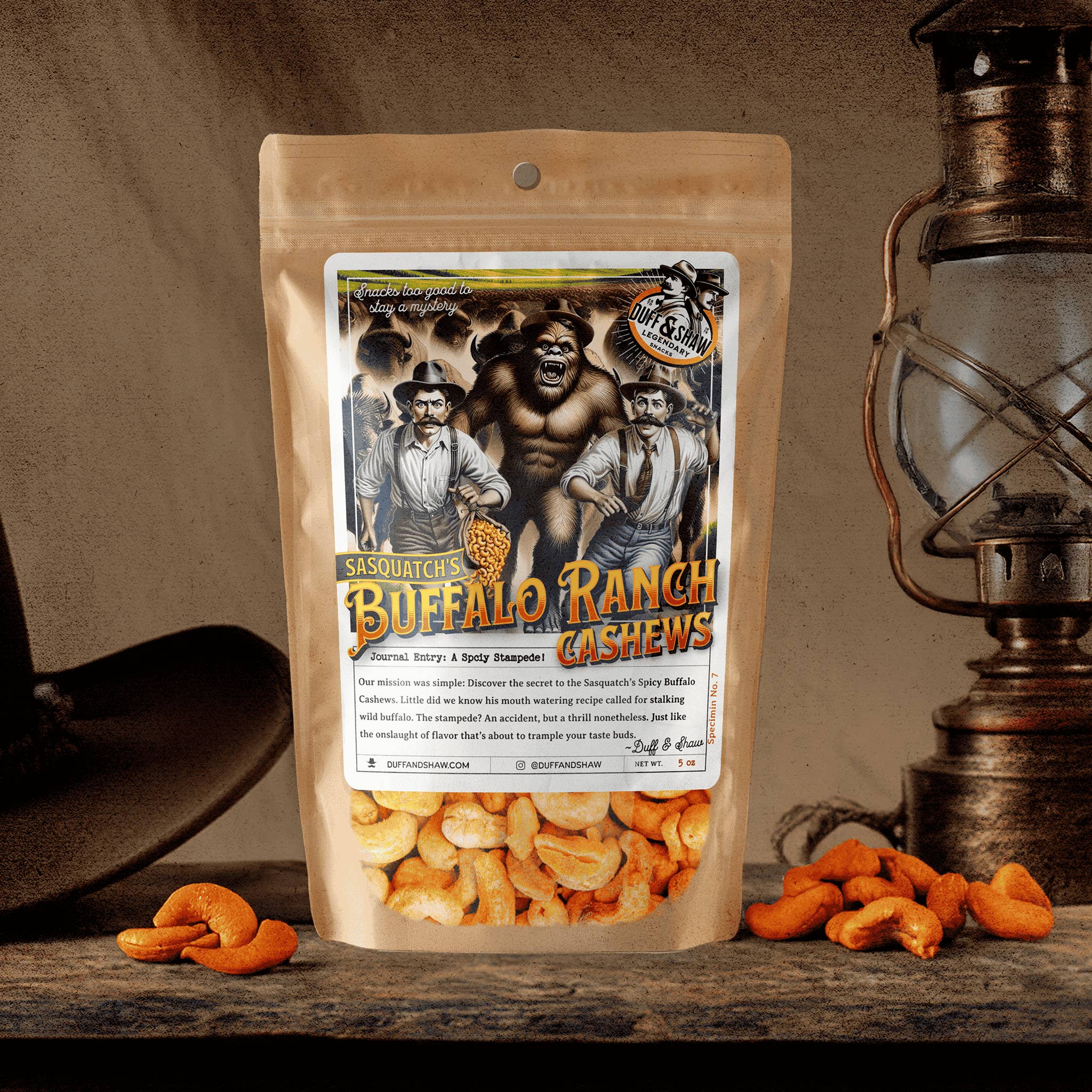 Duff & Shaw - Legendary Snacks - Wholesale Nuts - Sasquatch's Buffalo Ranch Cashews