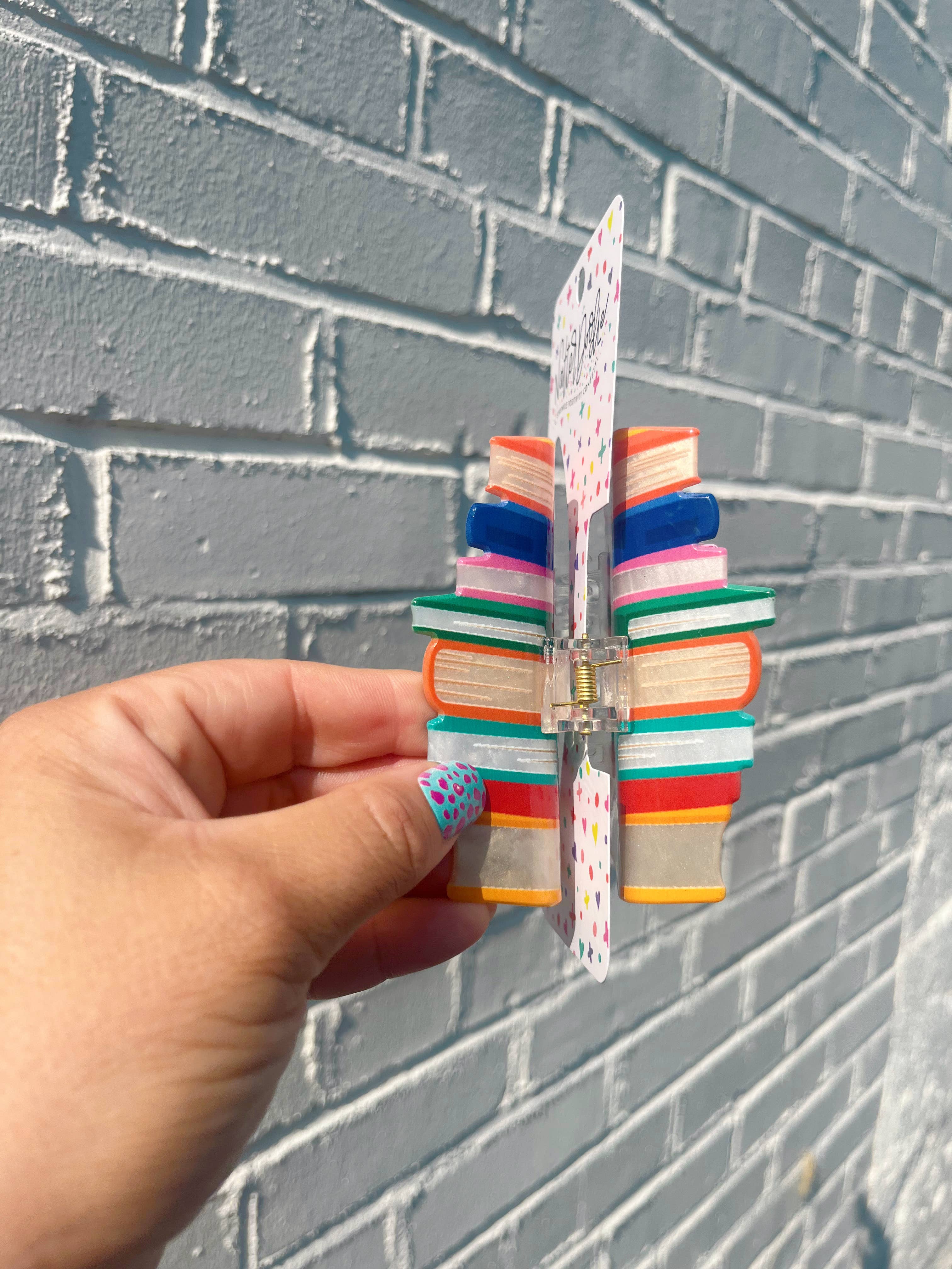 NatterDoodle – wholesale Hair clip – Women’s – Read My Clips Book Hair Claw | Book Lover Hair Accessory 4