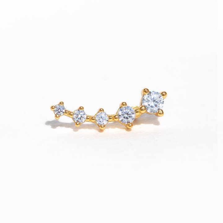 Guld Estella Ear Crawler Flat Back Örhänge för wholesale på Faire