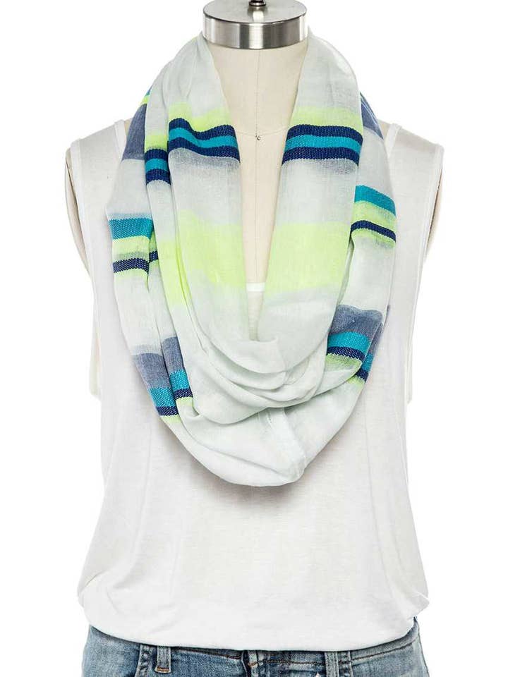 Mix Stripe Infinity Scarf for wholesale by Artini Accessories