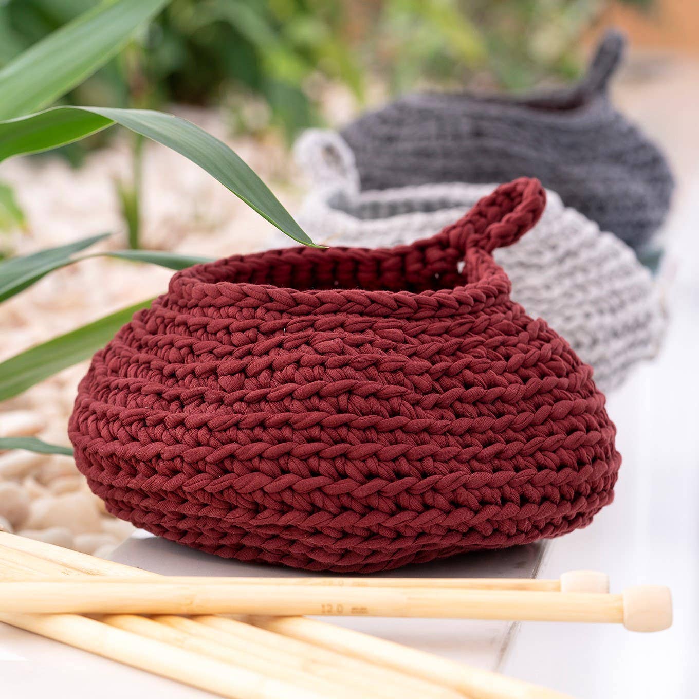 Wholesale DIY Crochet Kit Storage Bag Marsala Bordeaux for your store -  Faire