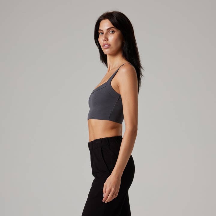 Talentless - Wholesale Tank Top - Women's - WOMENS RAW HEM RIB CROP TANK