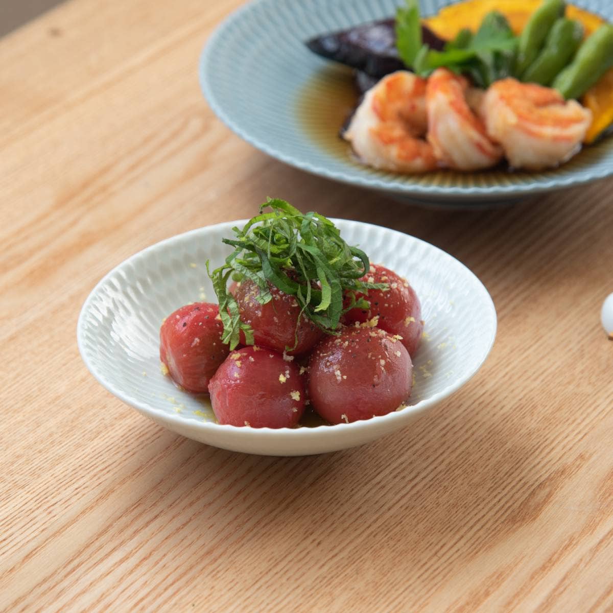 Yamani - Wholesale Serve Bowl - Oda Pottery Sazanami 13cm Serving Bowl - Blue White