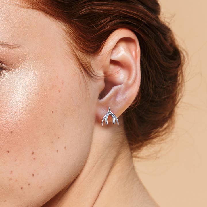 Biird - Wholesale Stud/Post Earrings - Clitoris Shaped Earrings - Sterling Silver | Biird2