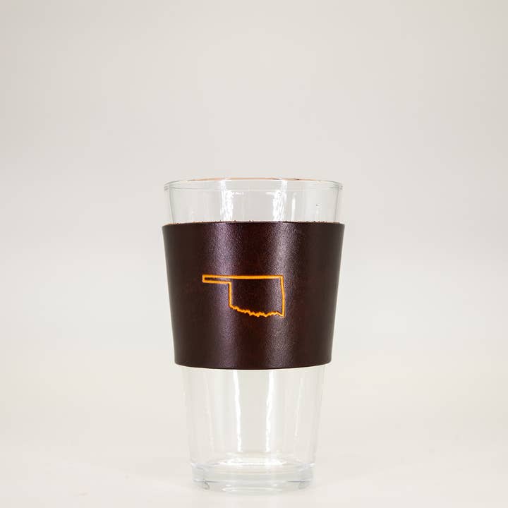 Läderölglas - Oklahoma State Outline för wholesale av Lindy Leather