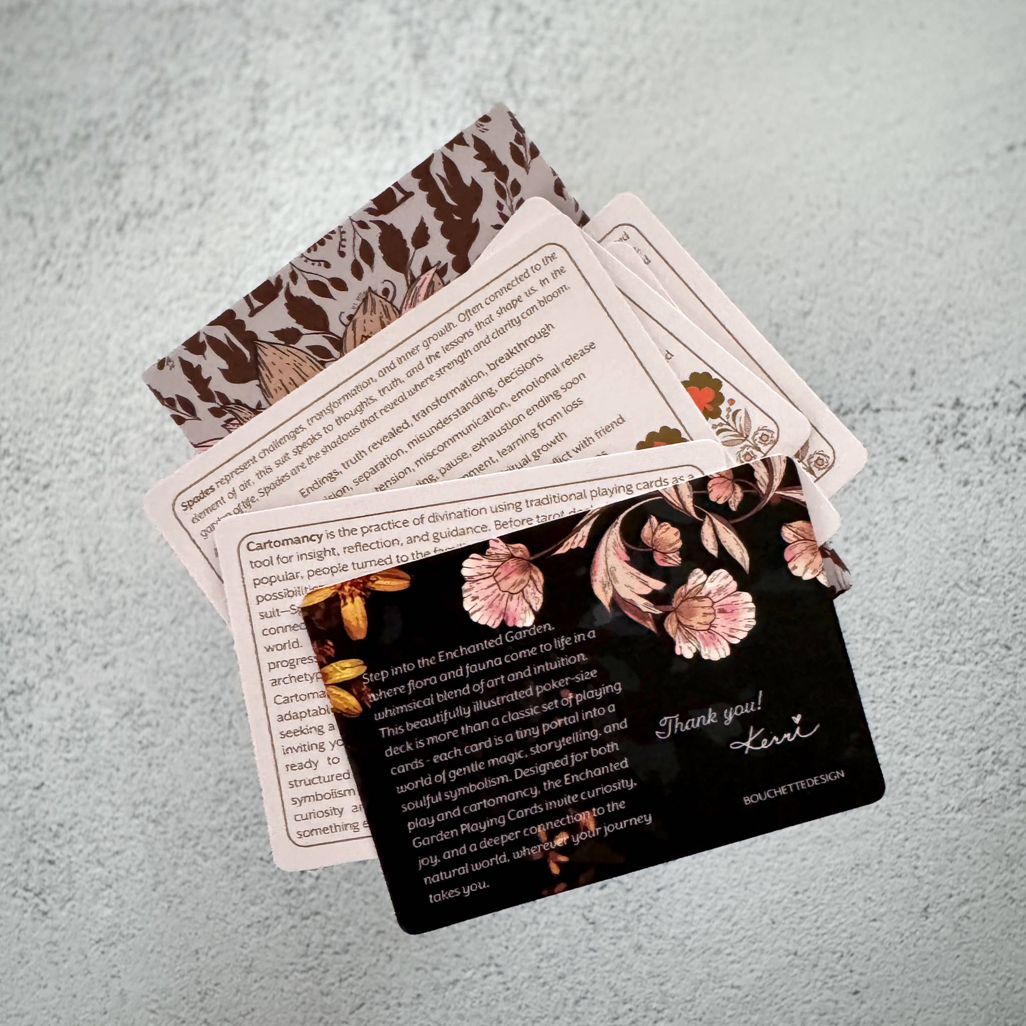 BOUCHETTE & CO. LLC – Großhandel Tarot-Karten – SPIELKARTENDECK | Verzauberte Garten-Kartomantie-Karten4