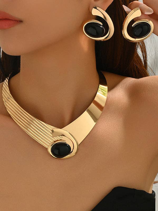 Geometriske dråbeøreringe halskæder tilbehør for engroshandel hos VividLux