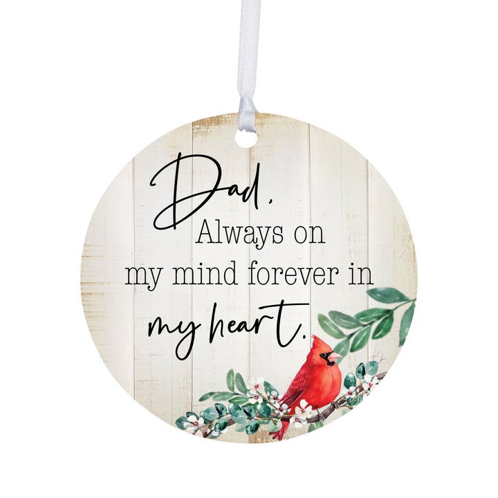 LifeSong Milestones - Wholesale Ornament - Cardinal Christmas Memorial Ornament: Dad, Always on my Mind1