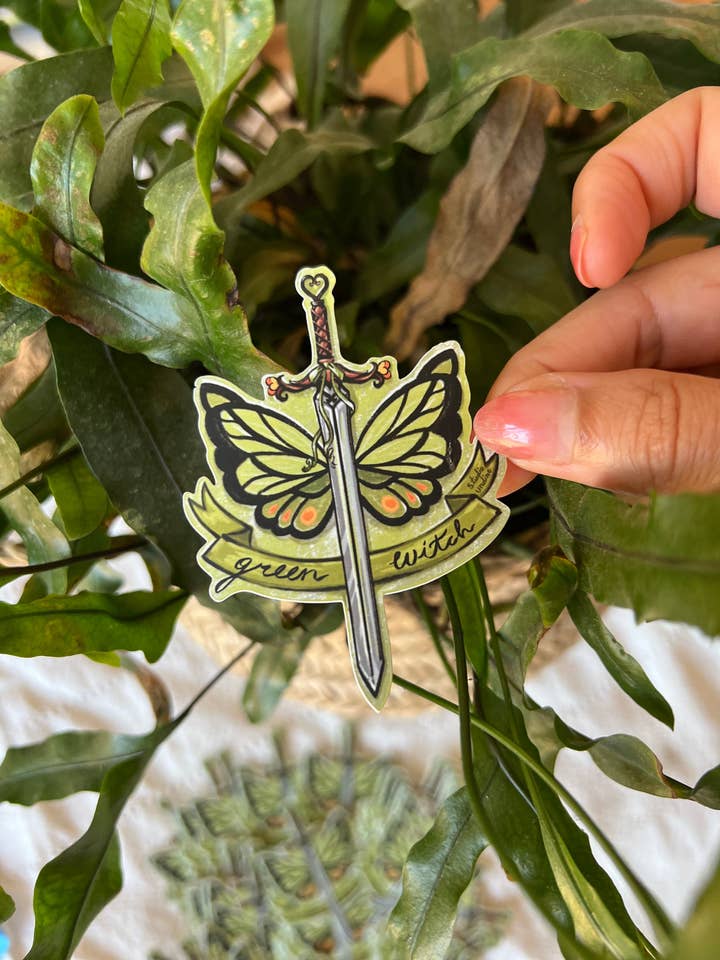 Wasserdichter Aufkleber mit Feenschwert — Zauberhafter Aufkleber, Fantasy für den Großhandel von Studio Undine