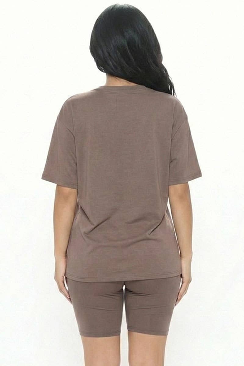 CAPELLA APPAREL - Wholesale Activewear Set - Women's - Loose Fit Top & Bike Shorts Set54