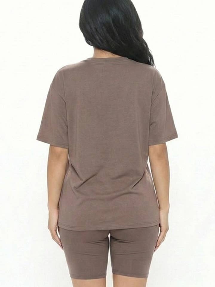 CAPELLA APPAREL - Wholesale Activewear Set - Women's - Loose Fit Top & Bike Shorts Set54