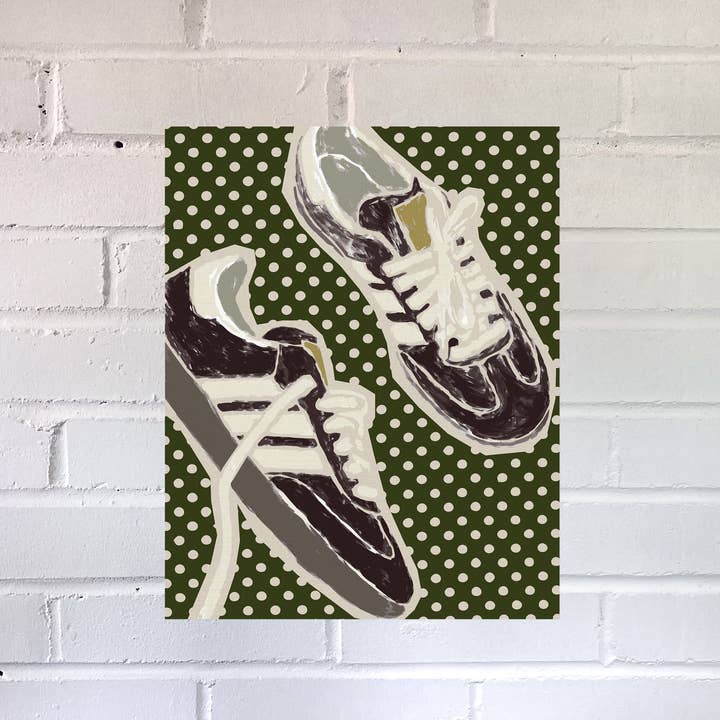 Polka Sambas Print for wholesale by Green Bean Graphics