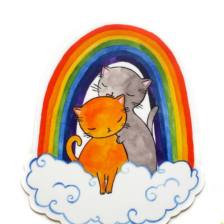 Adesivo in vinile - Rainbow Kitties per la vendita all'ingrosso da parte di Stasia Burrington Illustration