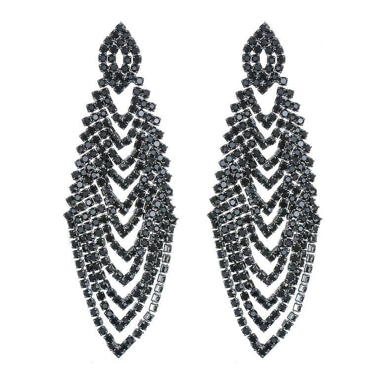 Diacly - Wholesale Dangle Earrings - Rhombus Free Moving Waterfall Earrings3