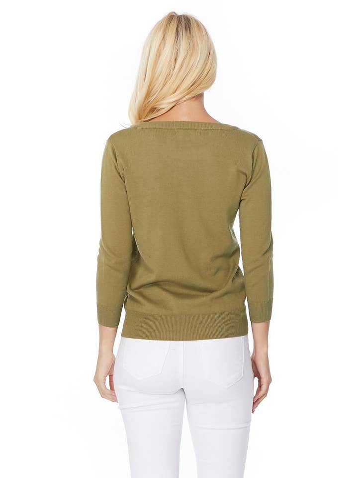 Mak - Vente Pull en maille – femme - Pull à col rond en chenille à manches 3/4 en forme de cœur MK359530