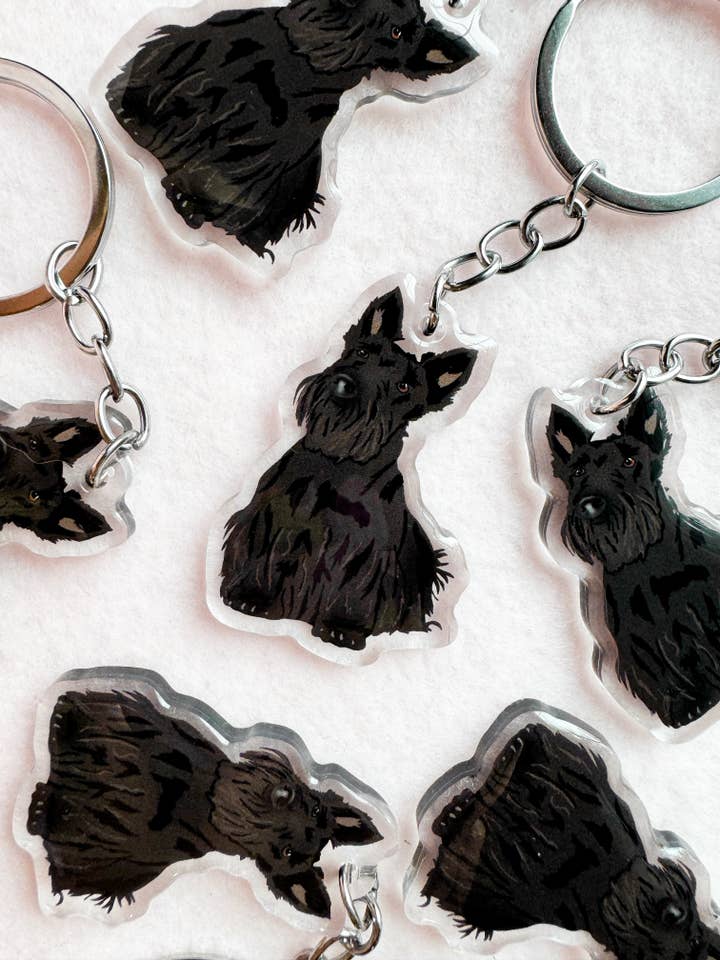 Scottish Terrier (scottie) Keychain for wholesale by Our Cheery Corner