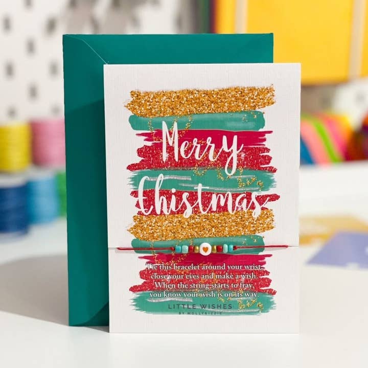 Merry Christmas Wish Bracelet for wholesale by by Molly&Izzie