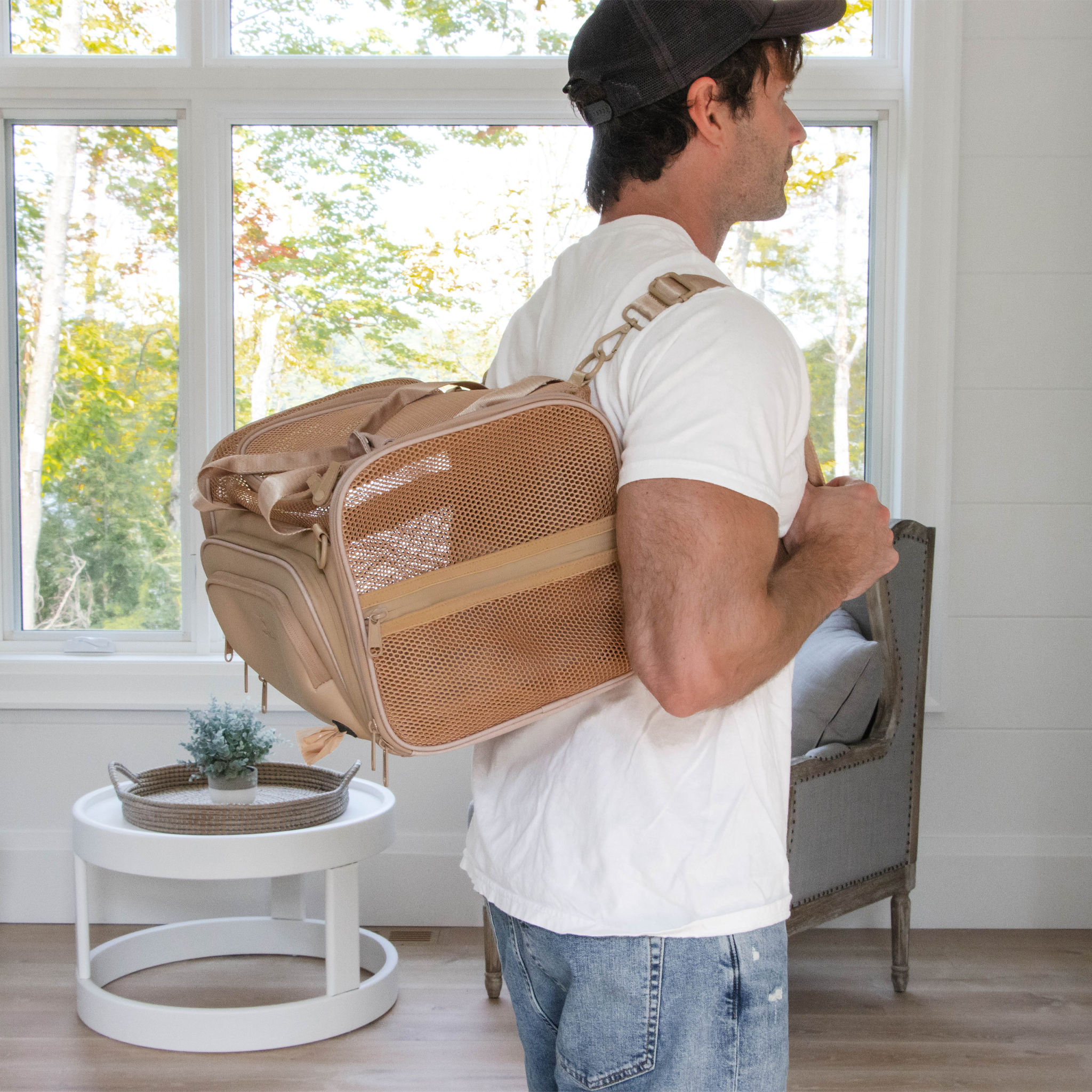 Bräune Von Fluggesellschaften zugelassene Reisetragetasche für kleine Hunde und Katzen für den Großhandel auf Faire3