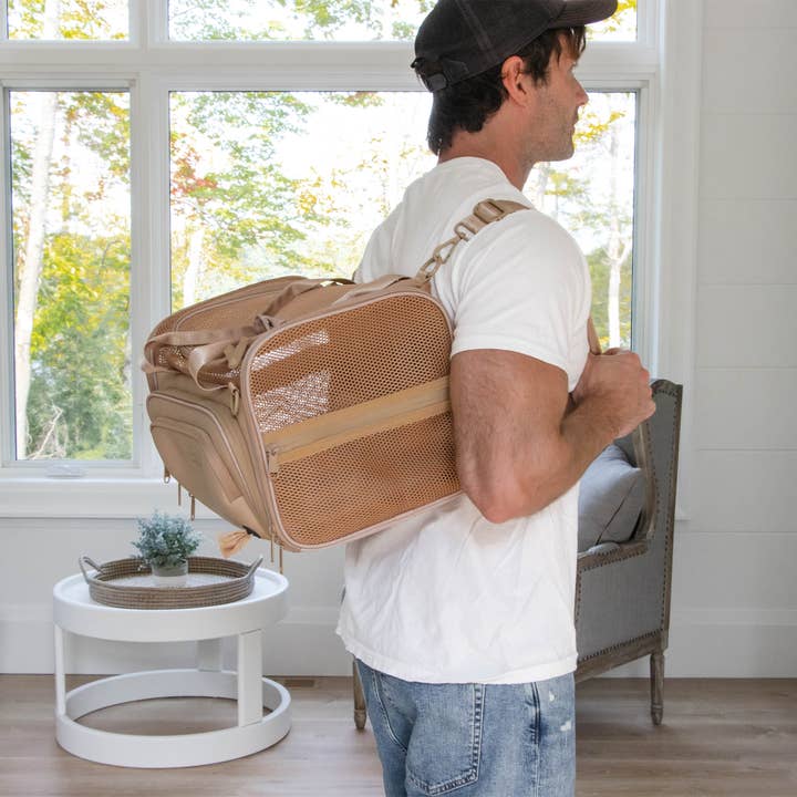 Tan Airline Approved Travel Pet Carrier for wholesale on Faire3