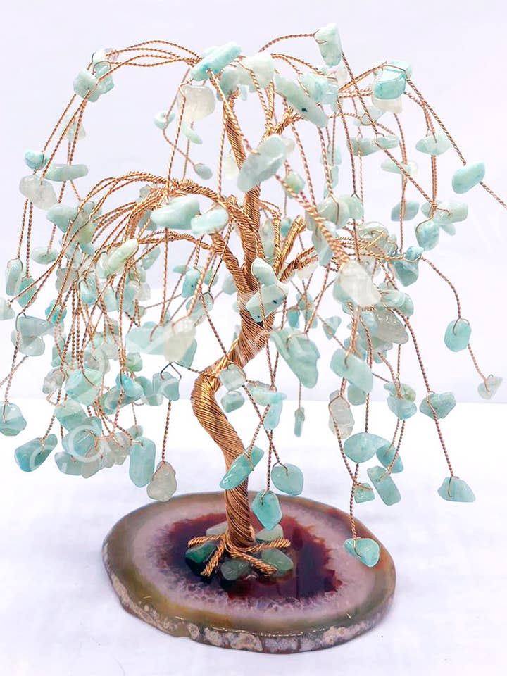 (PC)GEM TREE 7.75" - WILLOW AMAZONITE 216 BEADS for wholesale by Oceanic Linkways Inc
