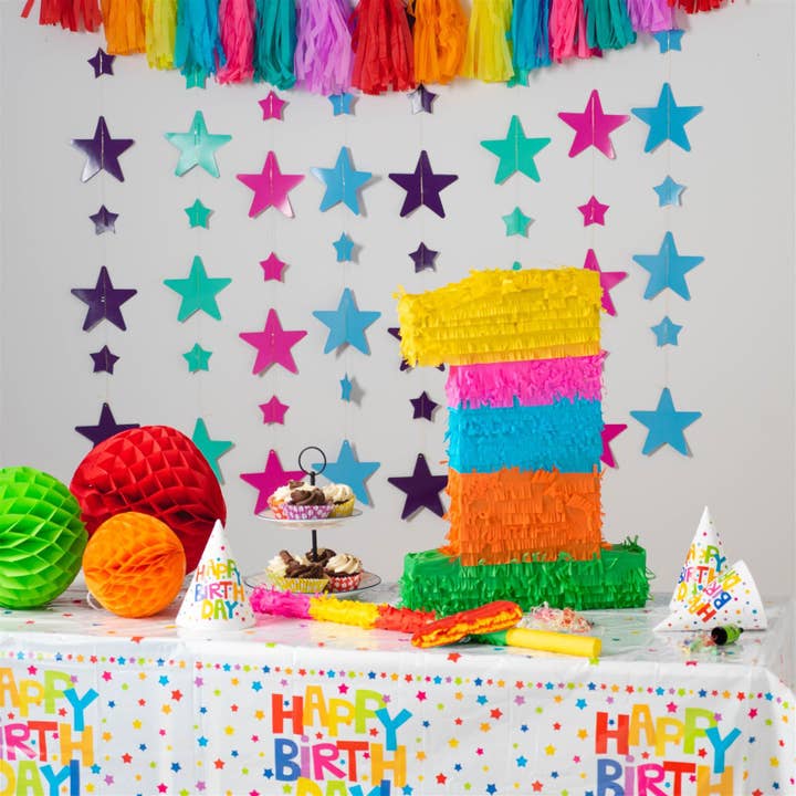 Rinkit Pty Ltd - Wholesale Party sign/banner - Number 1 Pop-Out Pinata with Blindfold - 35cm x 7.5cm x 50cm1