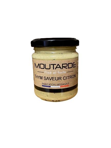 Fin och stark timjan & citron senap för wholesale av LA MOUTARDERIE CONFISERIE DE NOUVELLE AQUITAINE