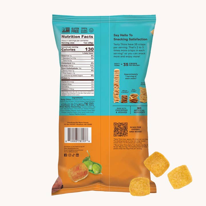 Biena Snacks - Wholesale Chips - Nacho Veggie Crisps 4ct Pack