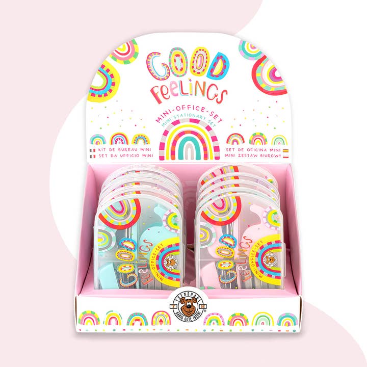 Trendhaus – wholesale Skolmaterial - Barn – GOOD FEELINGS kontorsset, 3-pack i olika färger1