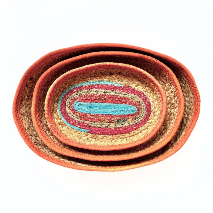 Set of 3 Seagrass Baskets – Natural Style for wholesale by The Fair Share