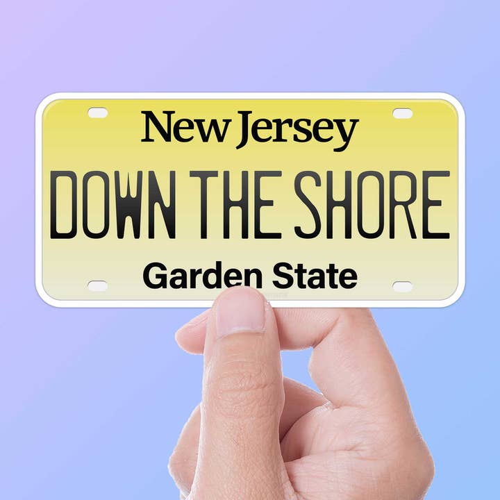 Down the Shore NJ Bumper Sticker - New Jersey Shore Decals for wholesale by Sentinel Supply