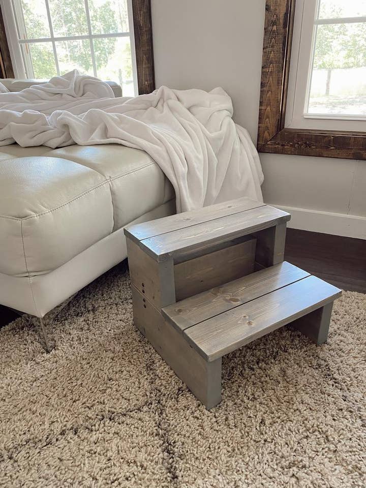 Classic Grey Step Stool for wholesale by The Wooden Step Stool