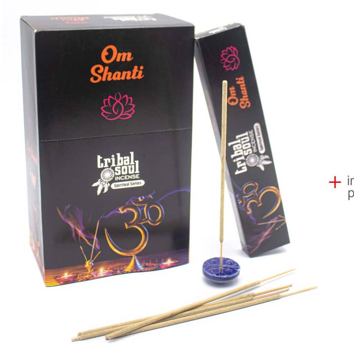 Inc.Tribal Soul OM Shanti (12 units) for wholesale by Esoterica Arte
