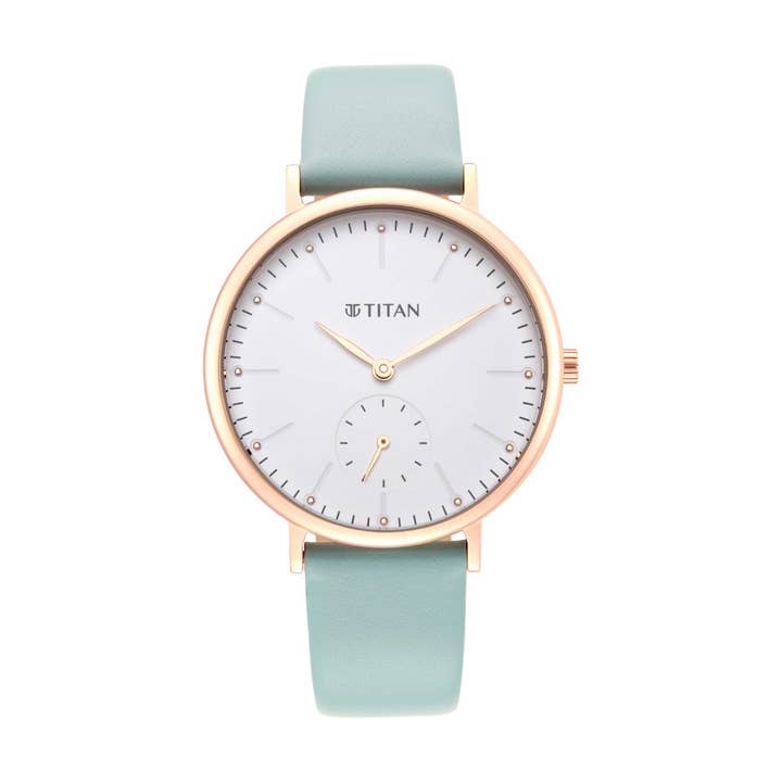 Titan Slimline White Dial Analog Leather Strap Watch for Women for wholesale by Titan