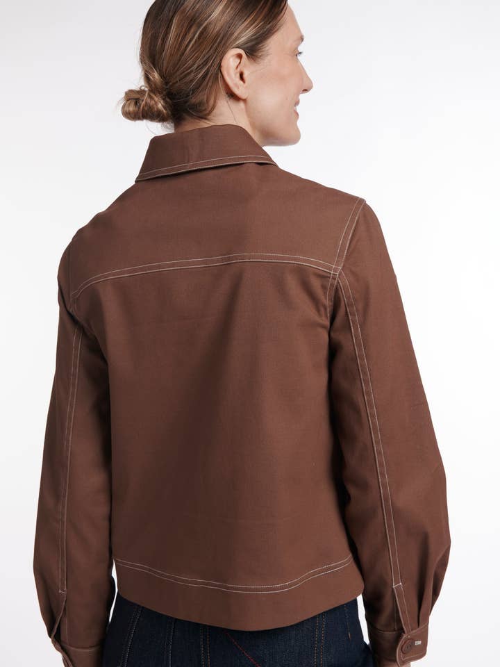 MADE IN SENS - Wholesale Jacket - Women's - VAIANA PLAIN CHOCOLATE JACKET3