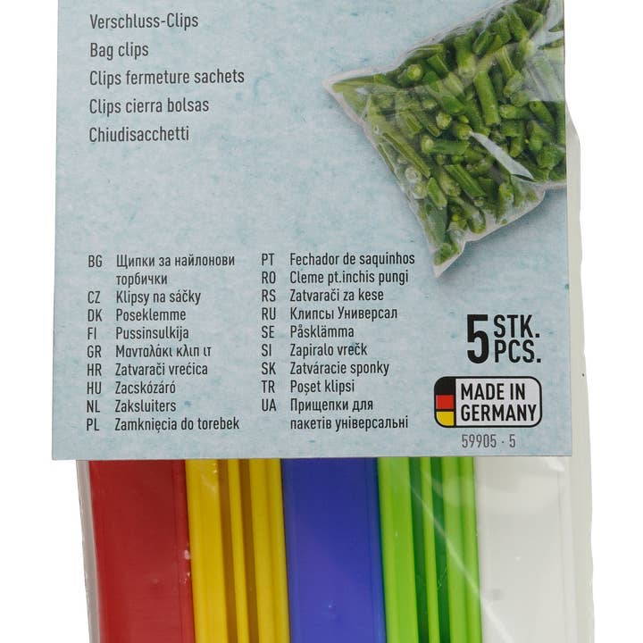 Fackelmann - Wholesale Kitchen Tool/Gadget - Set of 5 colored clips for Tecno bag closure1