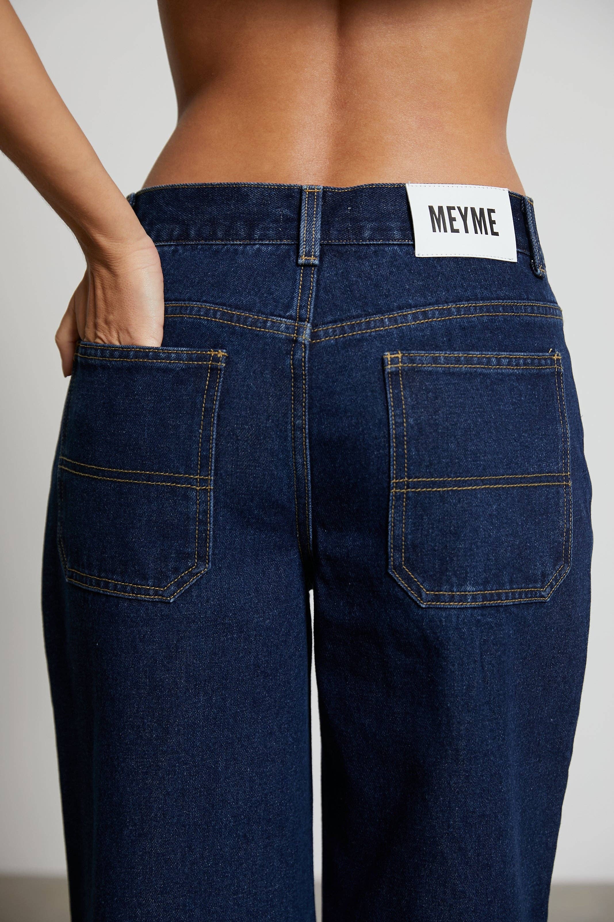 MEYME - Vendita all'ingrosso Jeans - Donna - Jeans Rita a gamba larga con vita media8