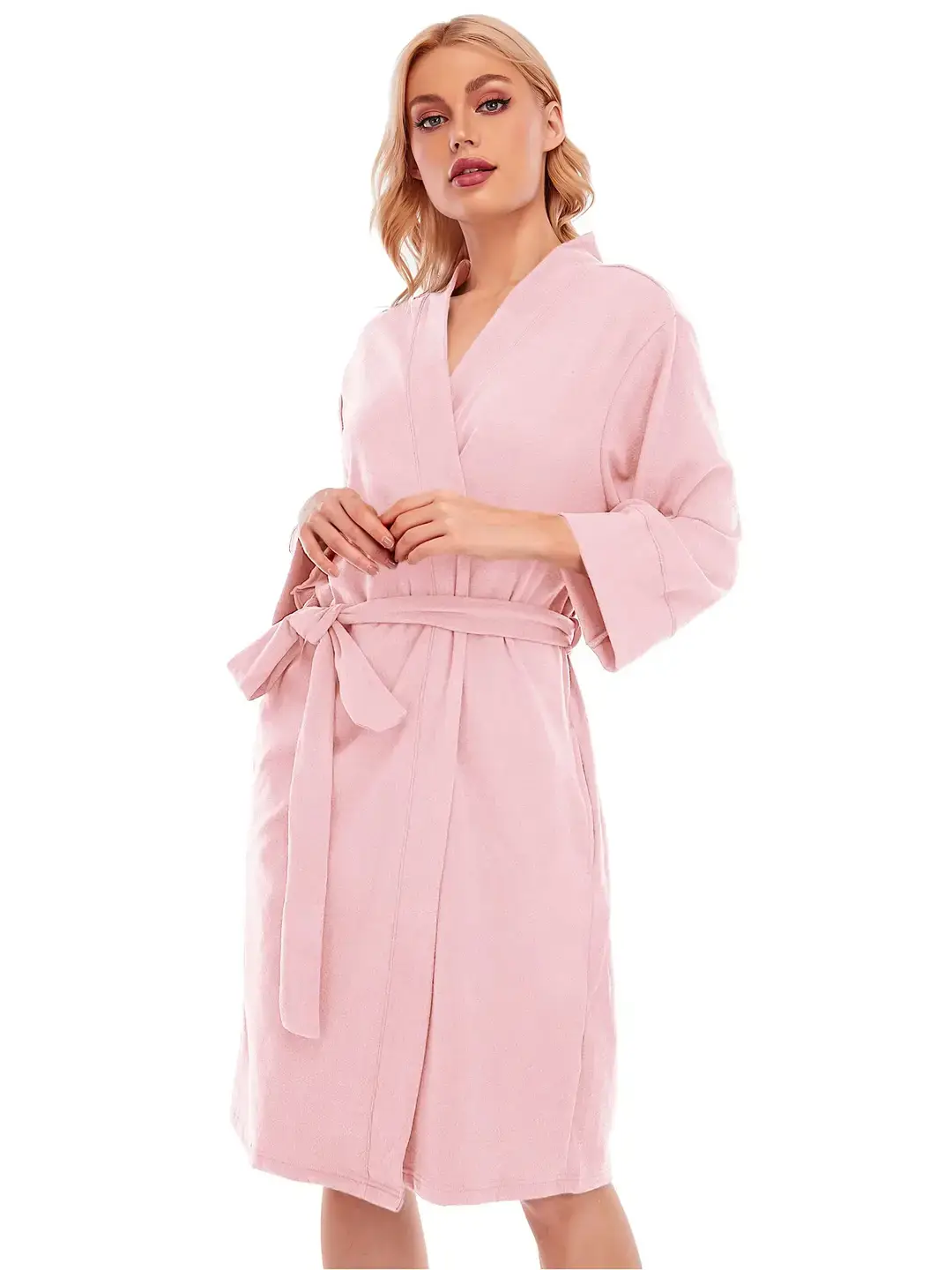 GEXWORLDWIDE - Vente Peignoir – femme - Peignoirs pour femmes en micro-polaire légère0