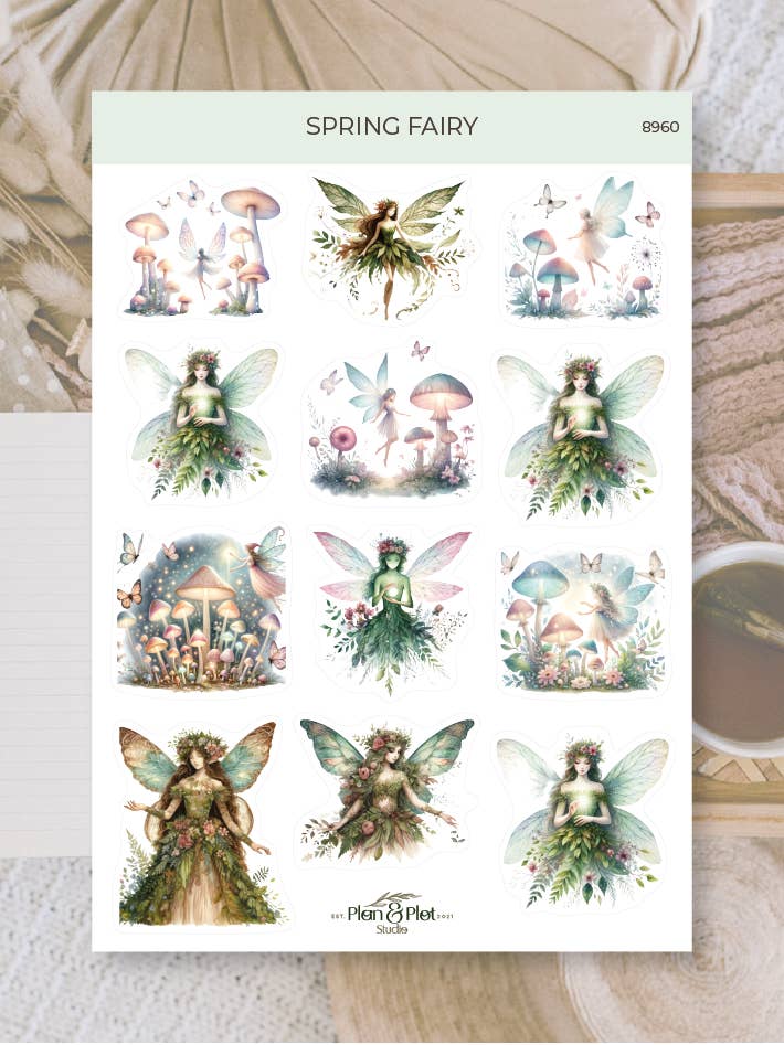 Spring fairy | Stickers for wholesale by Plan & Plot Studio