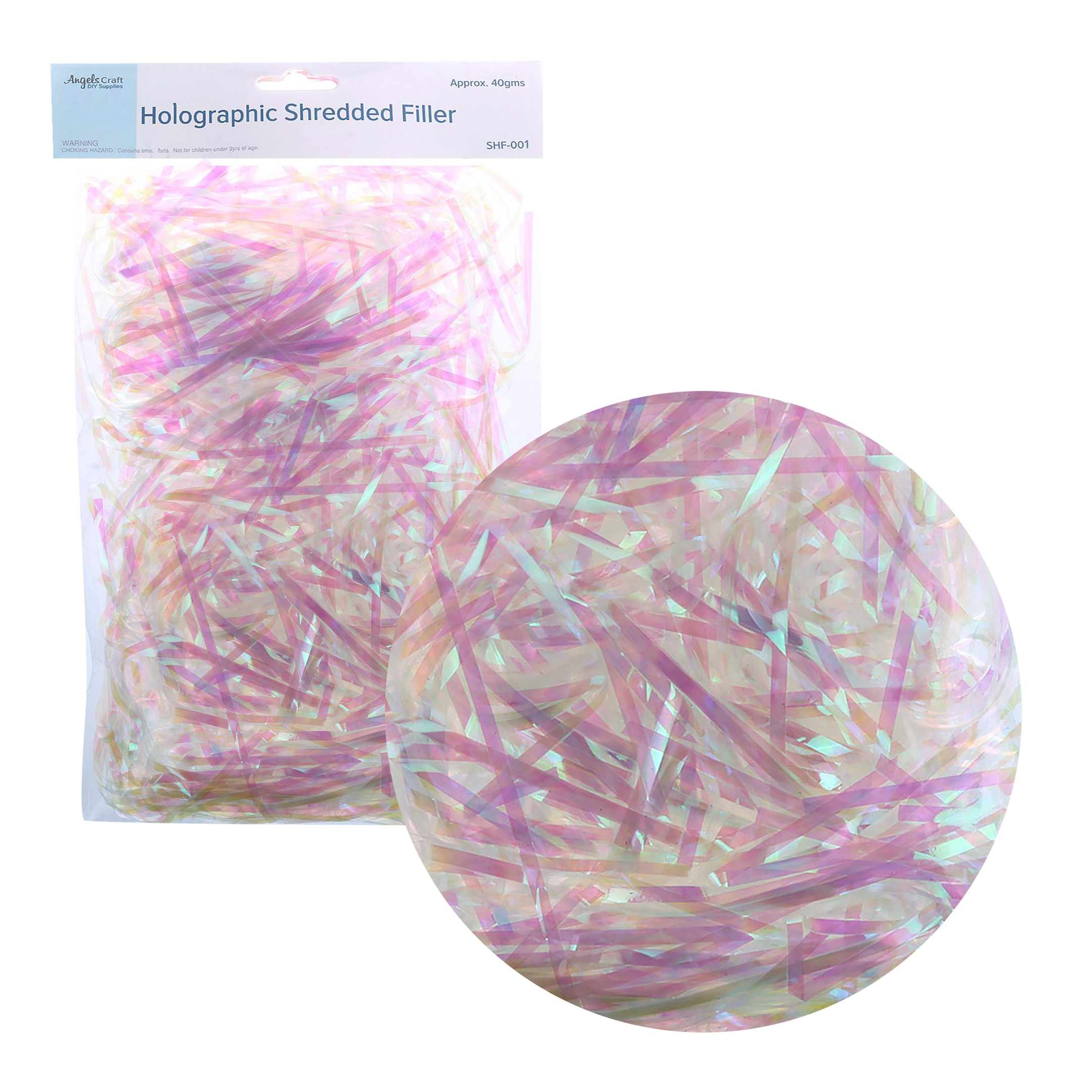 Angels Craft - Venta al por mayor Material para manualidades - Relleno holográfico triturado, aproximadamente 40 g0
