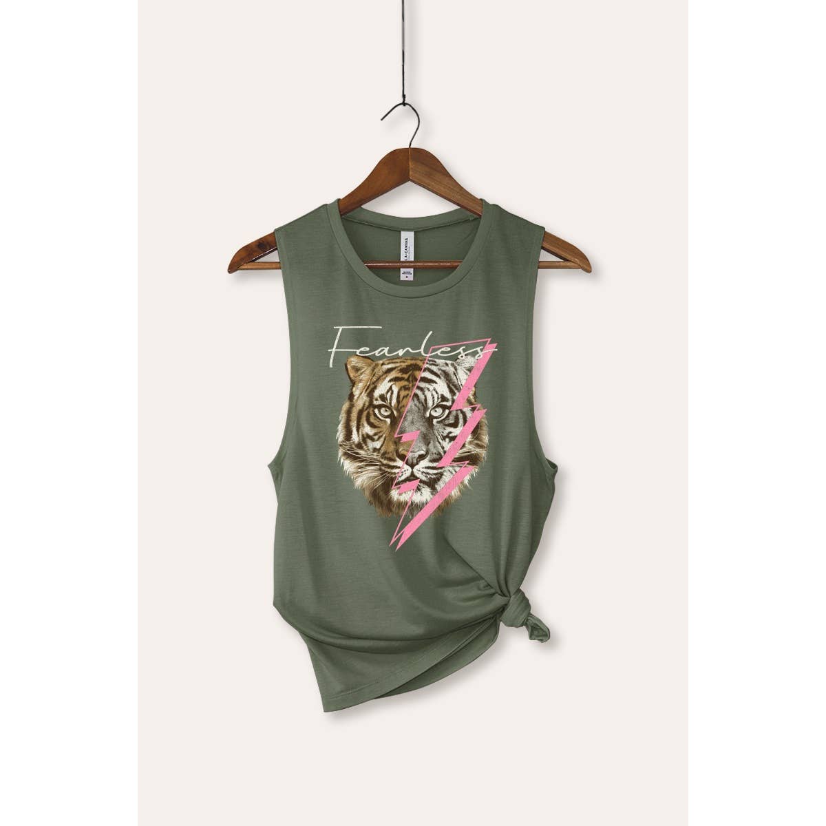 VINTAGE POINT USA – wholesale Tank top – Women′s – LIGHTNING TIGER GRAPHIC TANK TOP0