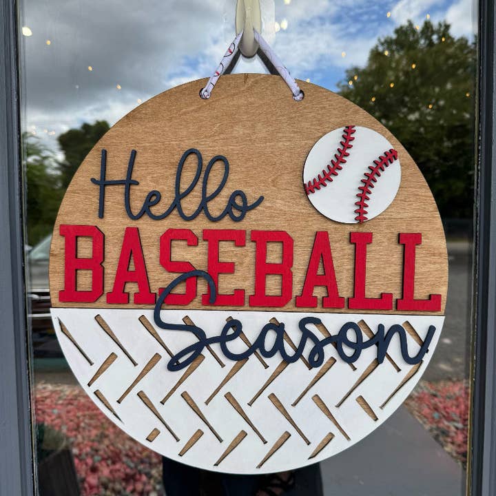 Baseball Sæson 3D DØRHÆNGER - P014225 for engroshandel hos Paisley Grace Makery