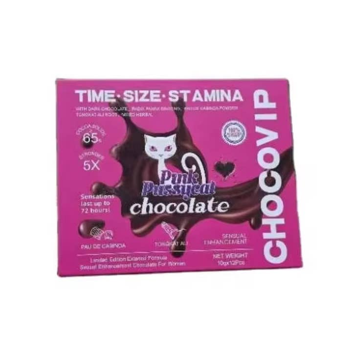 Herbal Honey – wholesale Chocolate bar – Rhino Choco Pink Cat 12CT Pack