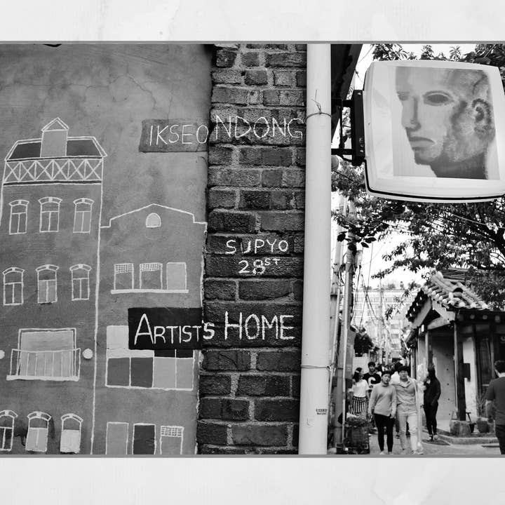 Ikseondong Seoul Black And White Photography Print for wholesale by Mo & Paul Photography