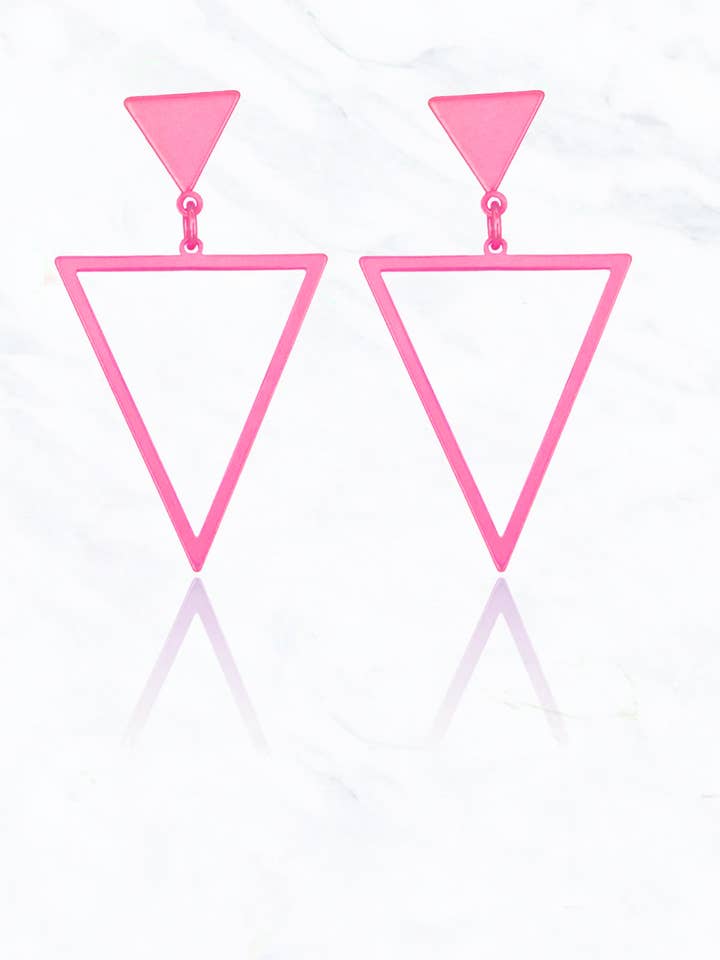 Skåret ud trekant indlæg dingle øreringe for engroshandel hos Suzie Q USA