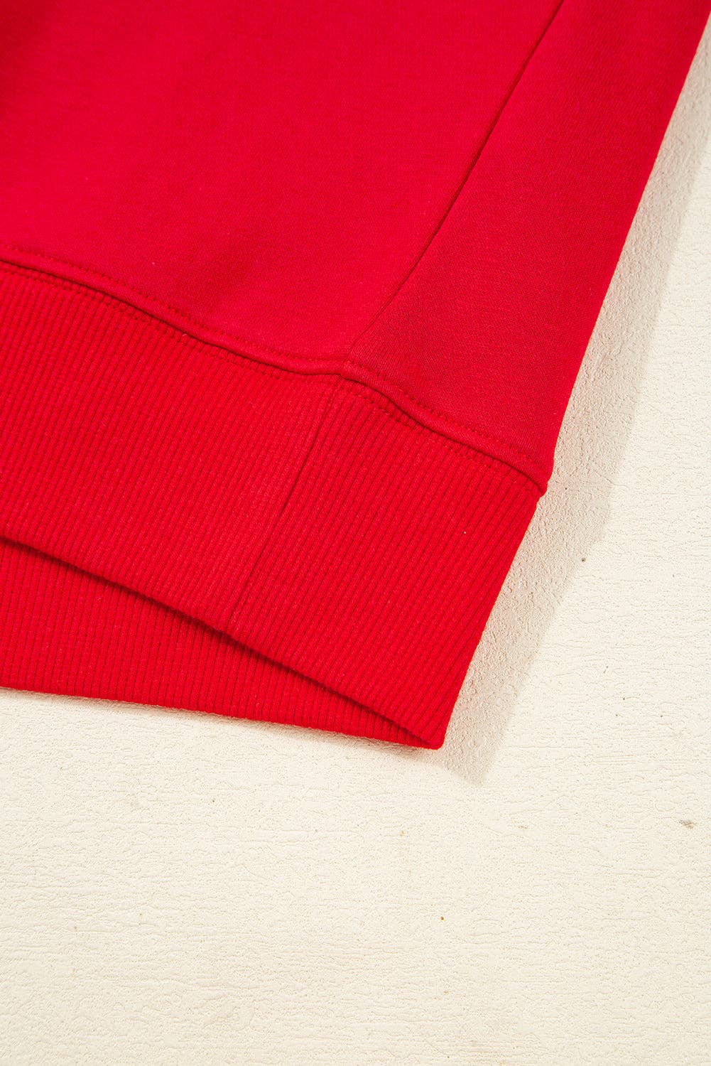 Fiery Red Varsity Striped Sleeve Drop Shoulder Sweatshirt and Short Set for wholesale on Faire13