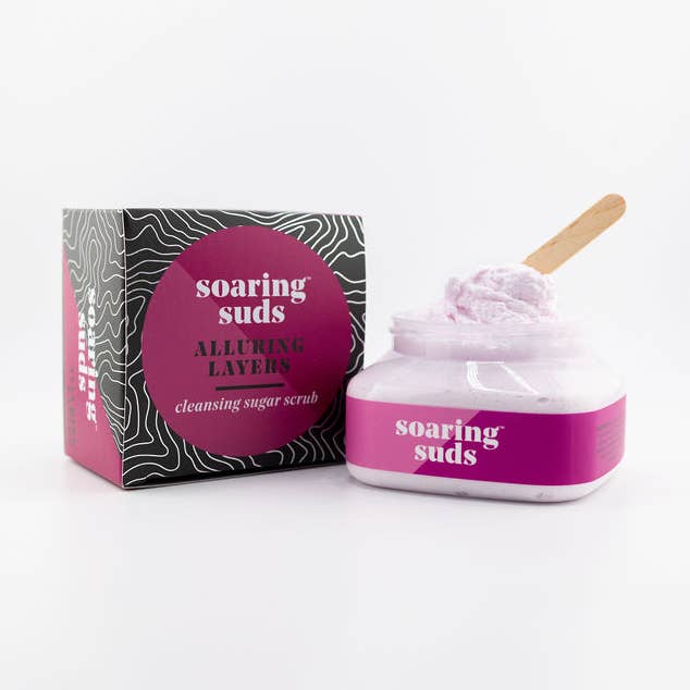 Alluring Layers Cleansing Sugar Scrub for wholesale by Soaring Suds Soap Co., LLC