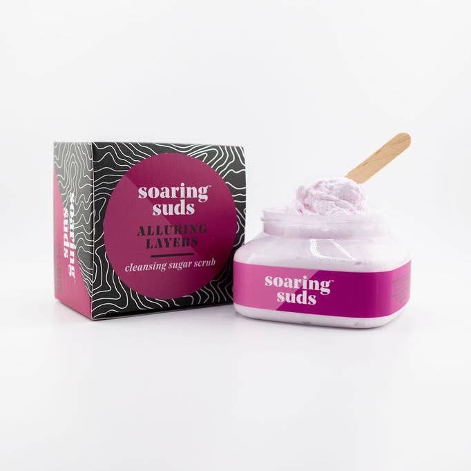 Alluring Layers Cleansing Sugar Scrub for wholesale by Soaring Suds Soap Co., LLC